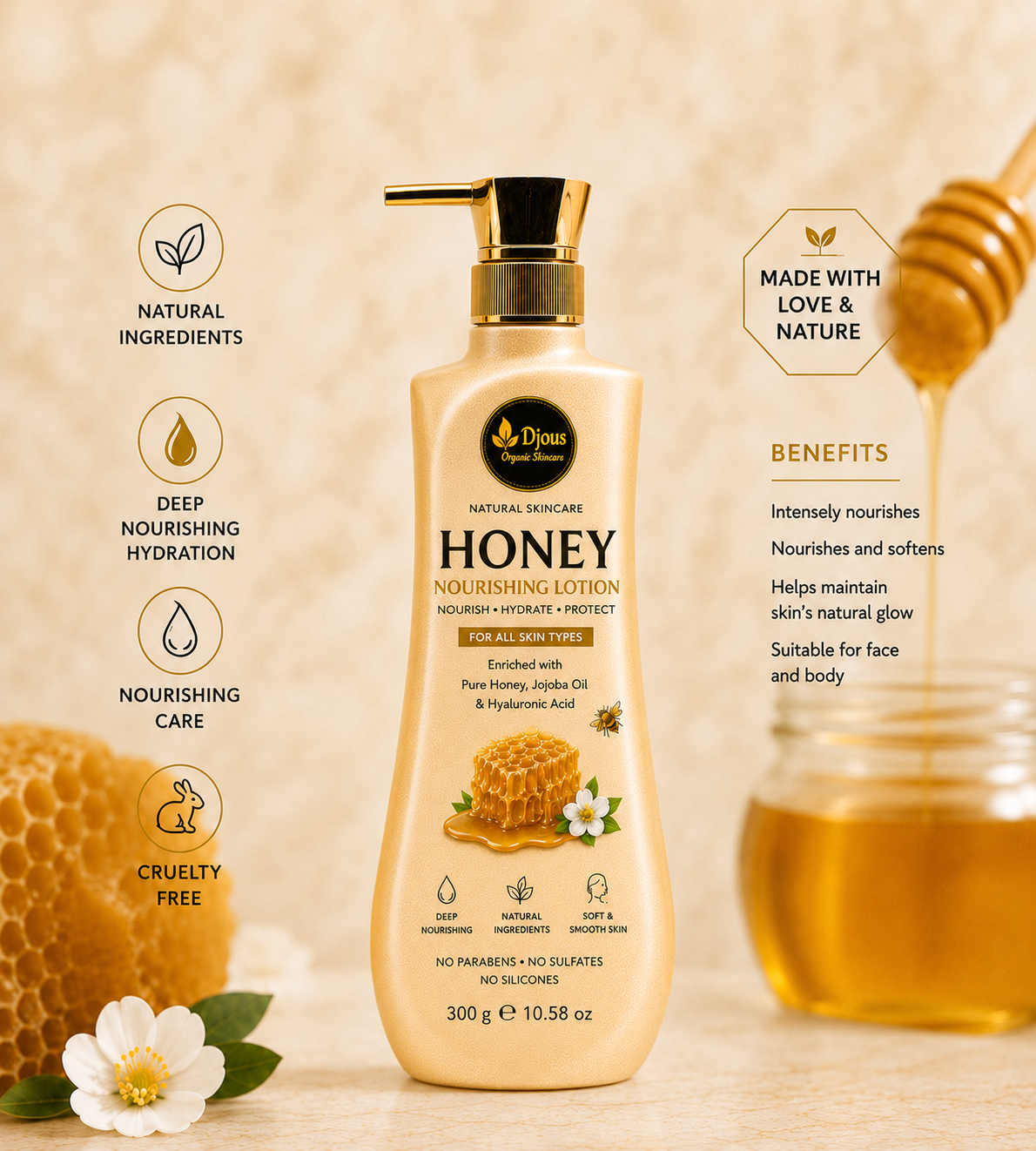 Organic Honey Nourishing & Hydrating Lotion